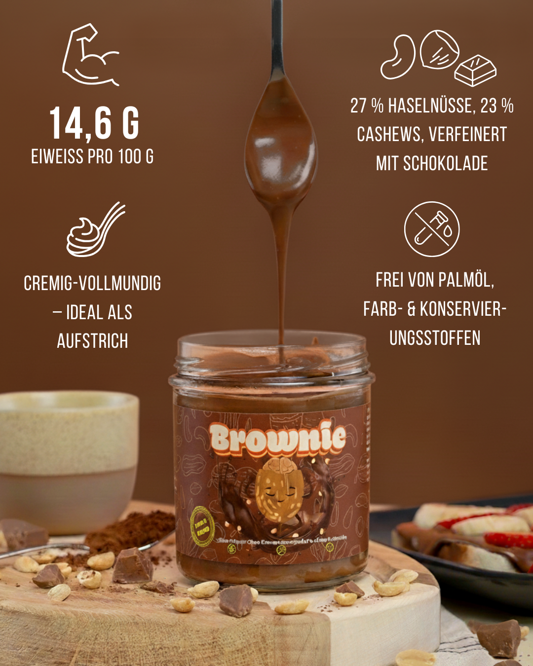 Nussbutter - Brownie (Schokolade), 250g