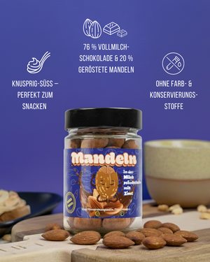 Mandeln in Vollmilch-Schokolade, 200g
