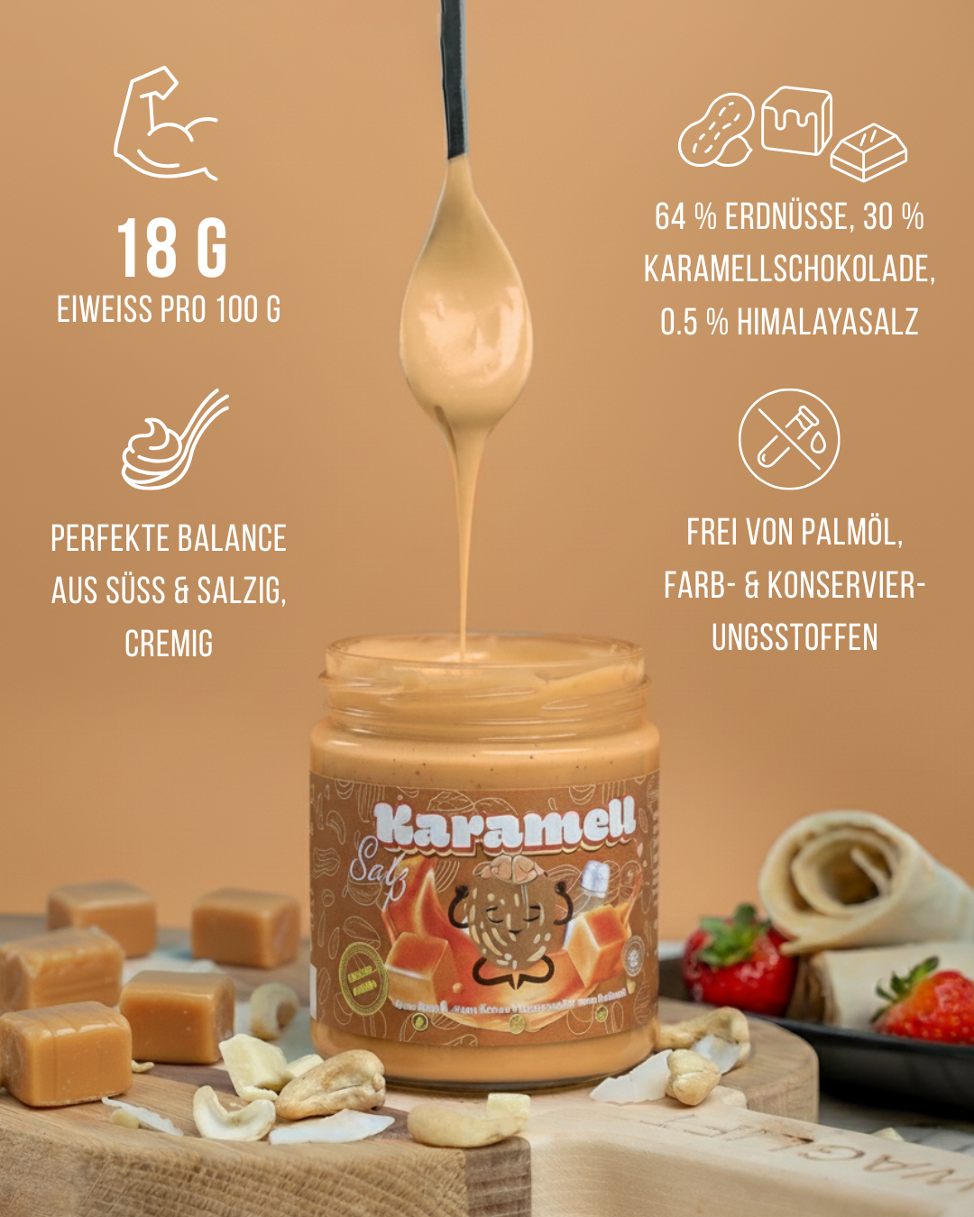 Nussbutter - Karamell, 250g